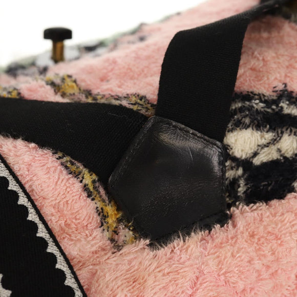 CHANEL Matelasse COCO Mark Backpack pile Pink Gold CC Auth 138517M