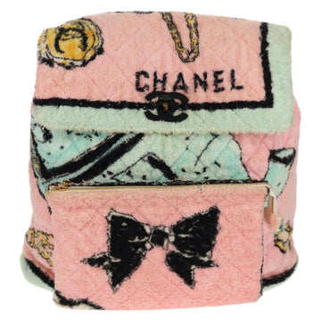 CHANEL Matelasse COCO Mark Backpack pile Pink Gold CC Auth 138517M - 0