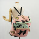 CHANEL Matelasse COCO Mark Backpack pile Pink Gold CC Auth 138517M-36
