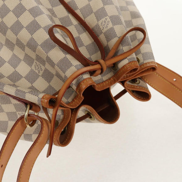 LOUIS VUITTON Damier Azur Noe Shoulder Bag N42222 LV Auth 138518V