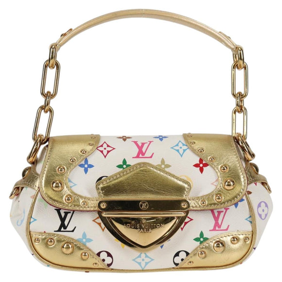 LOUIS VUITTON Monogram Multicolor Marilyn Shoulder Bag White M40206 Auth 138531A