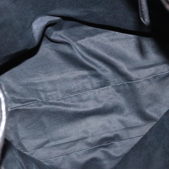 Miu Miu Matelasse Hand Bag Leather Black Gold Auth 138538