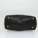 Miu Miu Matelasse Hand Bag Leather Black Gold Auth 138538-9