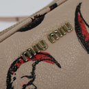 Miu Miu Shoulder Bag Leather Pink Gold Auth 138543-14