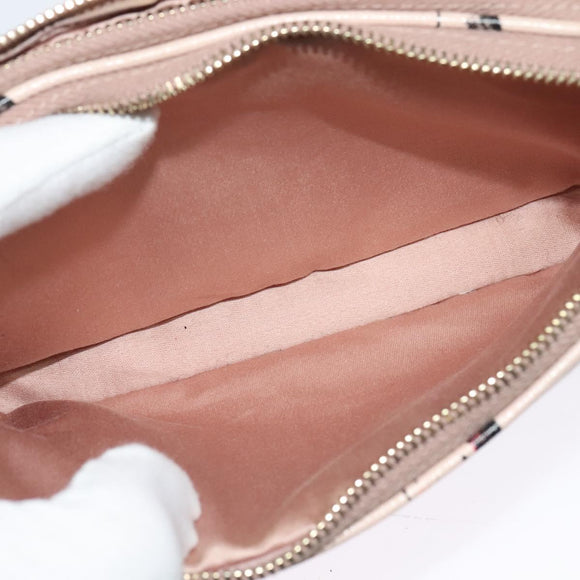 Miu Miu Shoulder Bag Leather Pink Gold Auth 138543