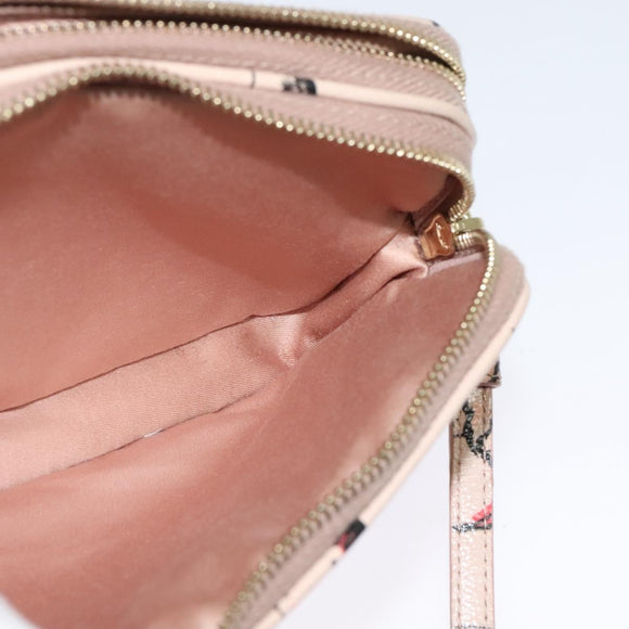 Miu Miu Shoulder Bag Leather Pink Gold Auth 138543