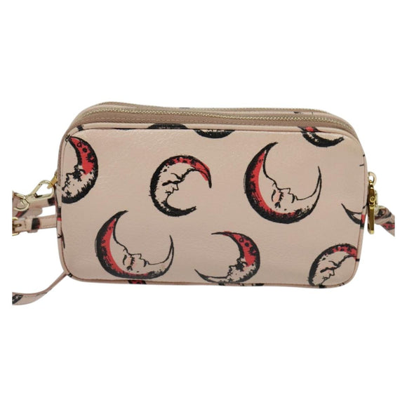 Miu Miu Shoulder Bag Leather Pink Gold Auth 138543