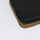 Miu Miu Chain Shoulder Bag Leather Beige Gold Auth 138544-15