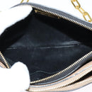 Miu Miu Chain Shoulder Bag Leather Beige Gold Auth 138544-10