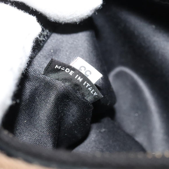 Miu Miu Chain Shoulder Bag Leather Beige Gold Auth 138544