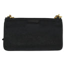 Miu Miu Chain Shoulder Bag Leather Beige Gold Auth 138544-2