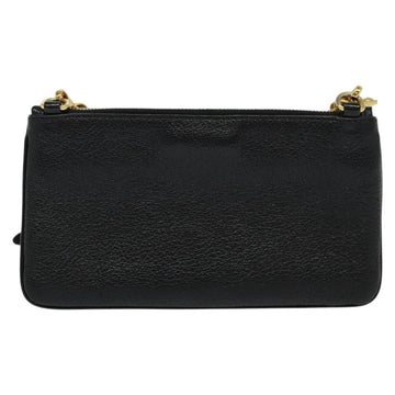 Miu Miu Chain Shoulder Bag Leather Beige Gold Auth 138544 - 0