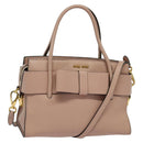 Miu Miu Hand Bag Leather 2way Pink Gold Auth 138548-1