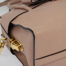Miu Miu Hand Bag Leather 2way Pink Gold Auth 138548-9