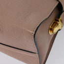 Miu Miu Hand Bag Leather 2way Pink Gold Auth 138548-18