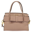 Miu Miu Hand Bag Leather 2way Pink Gold Auth 138548-13