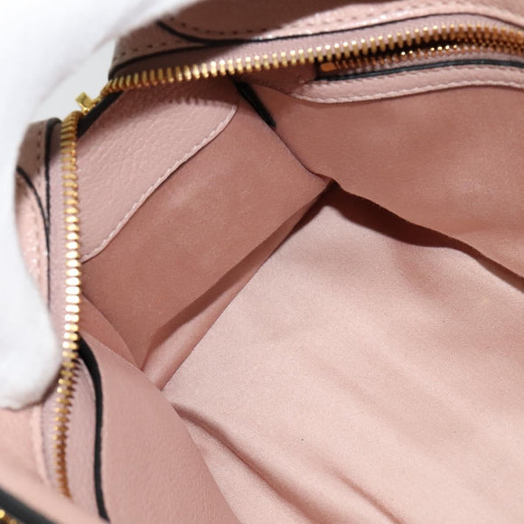Miu Miu Hand Bag Leather 2way Pink Gold Auth 138548