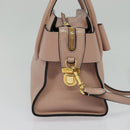 Miu Miu Hand Bag Leather 2way Pink Gold Auth 138548-3