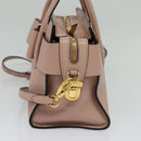 Miu Miu Hand Bag Leather 2way Pink Gold Auth 138548-4