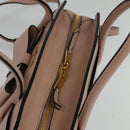 Miu Miu Hand Bag Leather 2way Pink Gold Auth 138548-6