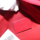 GUCCI Children's Sherry Line Bag Canvas Leather Red Silver 502095 Auth 138551-16