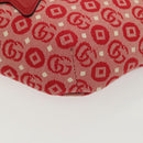 GUCCI Children's Sherry Line Bag Canvas Leather Red Silver 502095 Auth 138552-11