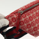 GUCCI Children's Sherry Line Bag Canvas Leather Red Silver 502095 Auth 138552-14