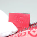 GUCCI Children's Sherry Line Bag Canvas Leather Red Silver 502095 Auth 138552-20