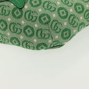 GUCCI Children's Sherry Line Bag Canvas Leather Green Silver 502095 Auth 138554-11
