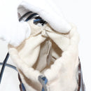 LOEWE Anagram Cut Out Pocket Shoulder Bag Leather Blue Auth 138555A-18