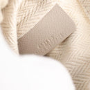 LOEWE Anagram Cut Out Pocket Shoulder Bag Leather Blue Auth 138555A-12