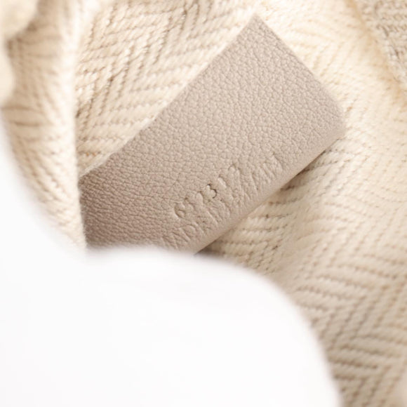 LOEWE Anagram Cut Out Pocket Shoulder Bag Leather Blue Auth 138555A