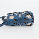 LOEWE Anagram Cut Out Pocket Schoudertas Leer Blauw Authentiek 138555M-3