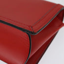 LOEWE Barcelona Shoulder Bag Leather Red Gold Auth 138556-17