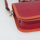 LOEWE Ines Shoulder Bag Leather Pink Silver Auth 138557-15