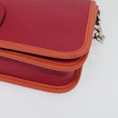 LOEWE Ines Shoulder Bag Leather Pink Silver Auth 138557-8