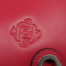 LOEWE Ines Shoulder Bag Leather Pink Silver Auth 138557-18