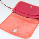 LOEWE Ines Shoulder Bag Leather Pink Silver Auth 138557-19
