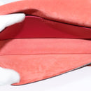 LOEWE Ines Shoulder Bag Leather Pink Silver Auth 138557-10