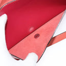 LOEWE Ines Shoulder Bag Leather Pink Silver Auth 138557-11