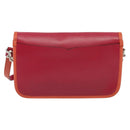 LOEWE Ines Shoulder Bag Leather Pink Silver Auth 138557-2