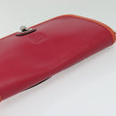 LOEWE Ines Shoulder Bag Leather Pink Silver Auth 138557-6