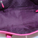 LOEWE Shoulder Bag Leather Pink Silver Auth 138559-10