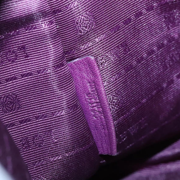 LOEWE Shoulder Bag Leather Pink Silver Auth 138559