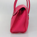 LOEWE Shoulder Bag Leather Pink Silver Auth 138559-4