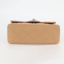 CHANEL Mini Matelasse 17 Chain Shoulder Bag Caviar Skin Beige CC Auth 138560V-5