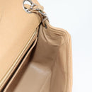 CHANEL Mini Matelasse 17 Chain Shoulder Bag Caviar Skin Beige CC Auth 138560V-22