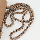 CHANEL Mini Matelasse 17 Chain Shoulder Bag Caviar Skin Beige CC Auth 138560V-8