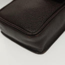 CHANEL Chain Shoulder Bag Caviar Skin Brown Gold CC Auth 138561-16