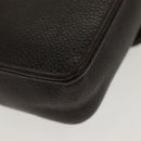 CHANEL Chain Shoulder Bag Caviar Skin Brown Gold CC Auth 138561-18